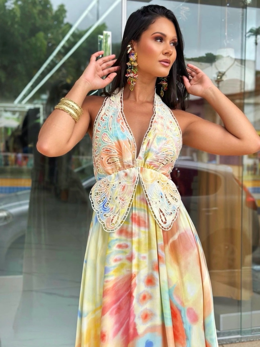 FARM Rio Embroidered Butterfly Maxi Dress - Picture 2 of 6